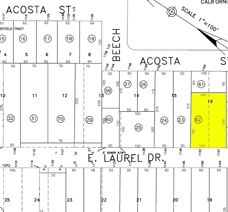 1155 E Laurel Drive Salinas Parcel Map