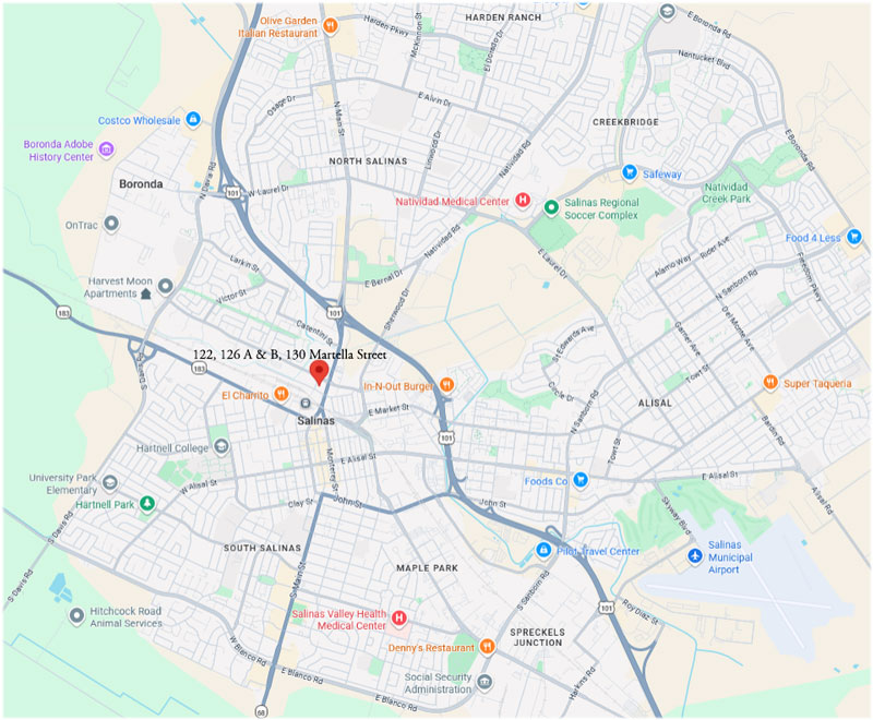 122 126 130 Martella Street Area Map