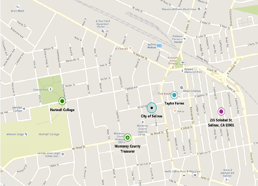 235 Soledad Street Multi-Family 5 Unit Apartment Area Map
