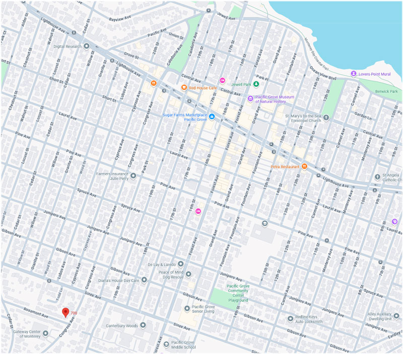 700 702 Rosemont Avenue Pacific Grove Area Map