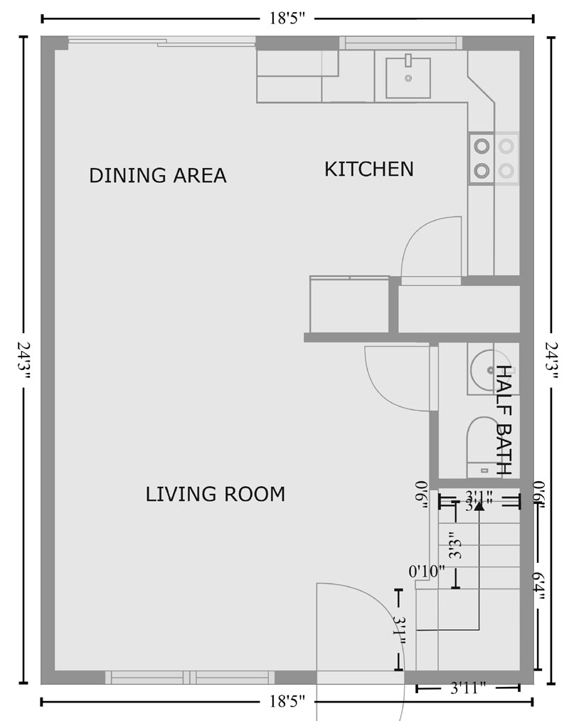 951 Nash Road Townhome First Floor Floorplan